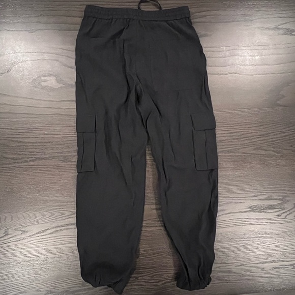 Black Zara Cargo Jogger Pants Size Small - Picture 3 of 3